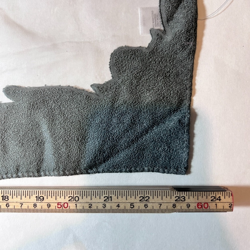 J.Jill Grey Nickel Floral Sheer Scarf One Size Lightweight Wrap  23" x 72" - Picture 8 of 10